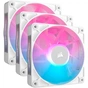 Кулер до корпусу Corsair iCUE Link RX120 RGB PWM White Triple Pack (CO-9051022-WW) - зменшене зображення 1