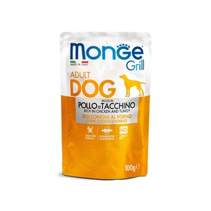 Вологий корм для собак Monge Dog Grill з куркою та індичкою 100 г (8009470013116) зображення 1