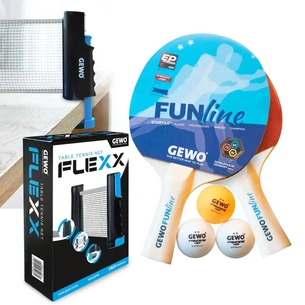 Комплект для настільного тенісу Gewo Double-Fun + сітка Flexx (103360000) (931293) изображение 1