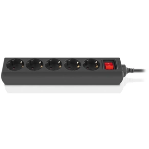 Мережевий фільтр живлення REAL-EL RS-Protect M 1.8m, black (EL122300026) зображення 1