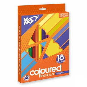 Олівці кольорові Yes Erudite 18 кол. (290643) зображення 1