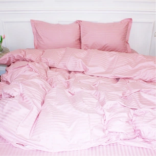Постільна білизна MirSon Satin Stripe 30-0007 Pink 175х210 Двоспальна (2200005249871) зображення 1
