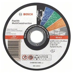 Круг відрізний Bosch Rapido Multi Construction 125x1мм (2.608.602.385) зображення 1