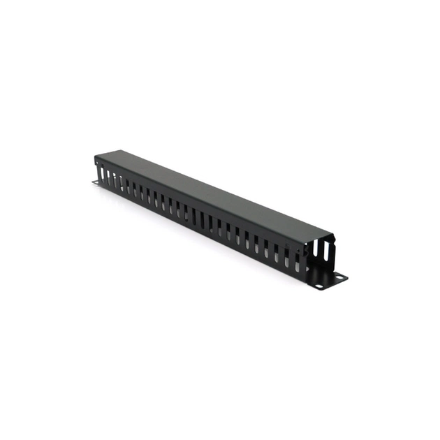 Кабельний організатор Voltronic 19" 1U/24Port з кришкою, корпус метал (26001) - изображение 1