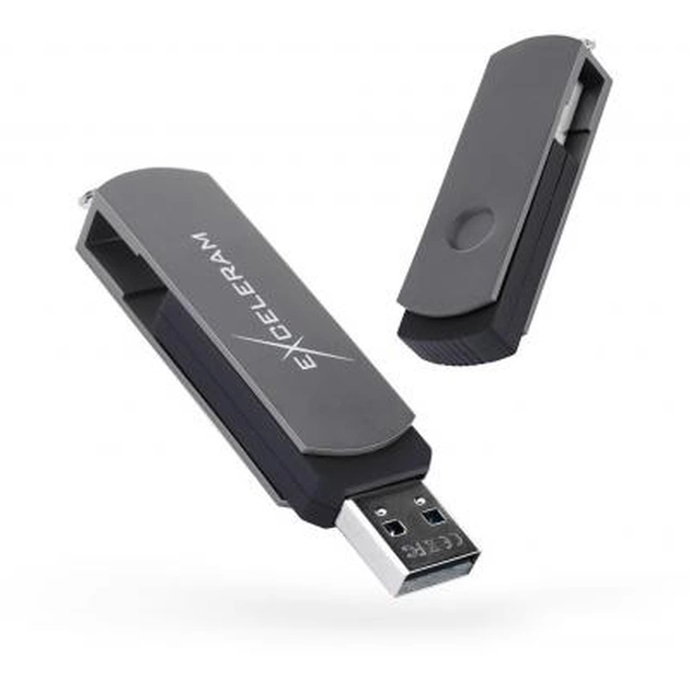 USB флеш накопичувач eXceleram 32GB P2 Series Gray/Black USB 2.0 (EXP2U2GB32) - зображення 1