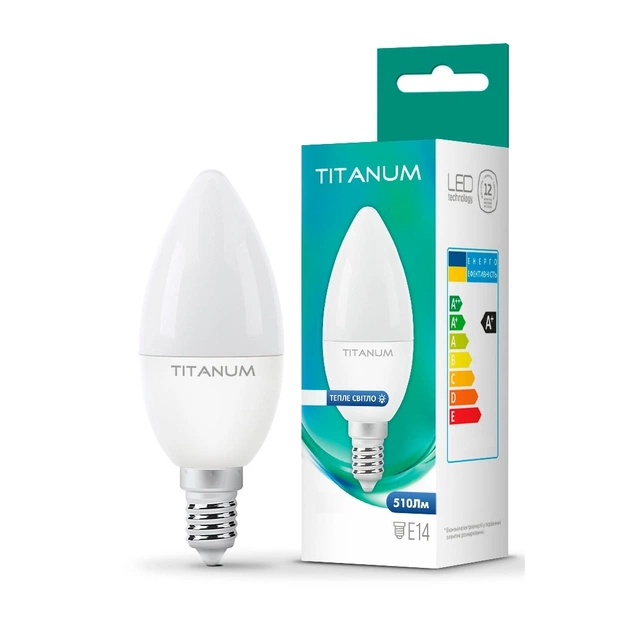 Лампочка TITANUM Filament C37 4W E14 4100K (TLFC3704144) - изображение 1