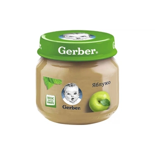 Дитяче пюре Gerber Яблуко з 6 місяців 80 г (7613033514036) изображение 1