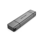Считыватель флеш-карт Vention USB 3.0 AM/USB-C to SD+TF Gray Dual Drive Letter Aluminum Alloy (CLLH0) - уменьшенное изображение 1