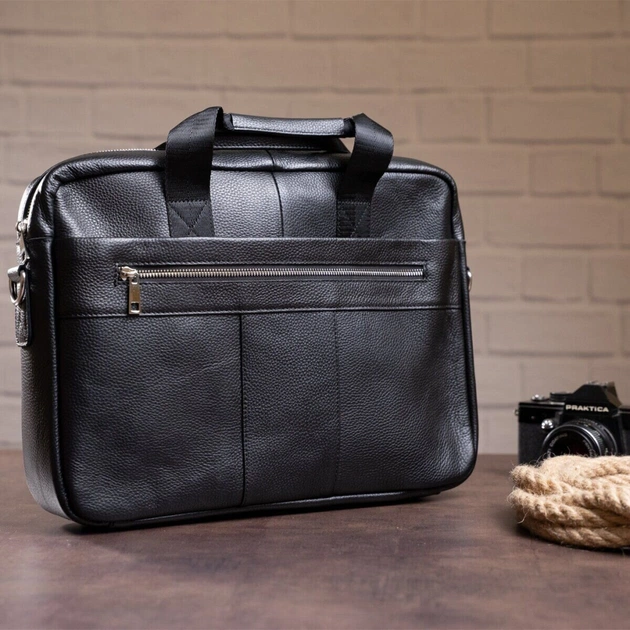 Сумка Vintage Шкіряна Чорна (14794) - зображення 5