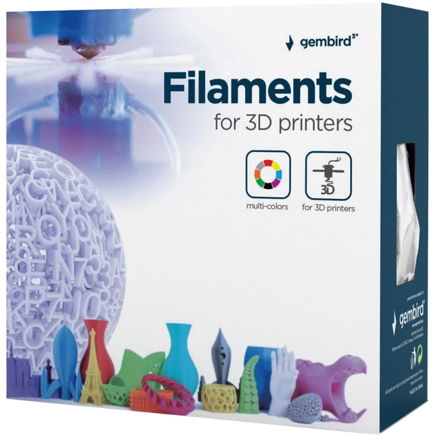 Пластик для 3D-принтера Gembird ABS, 1.75 мм, 1kg, white (3DP-ABS1.75-01-W) - picture 4