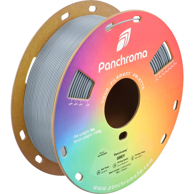 Пластик для 3D-принтера Polymaker PANCHROMA CoPE 1,75mm 1kg GREY (CA14003) - зображення 1