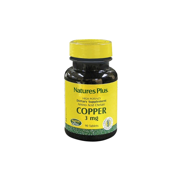 Минералы Natures Plus Медь 3мг, 90 таблеток (NAP-03430) - изображение 1