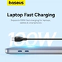 Дата кабель USB-C to USB-C 1.2m 100W black Baseus (P10355702111-00) - зменшене зображення 9