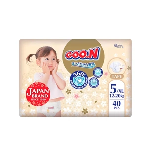 Підгузки GOO.N Premium Soft 12-20 кг Розмір 5 XL На липучках 40 шт (F1010101-150) зображення 1