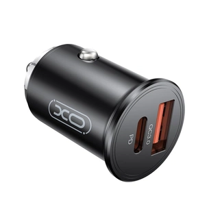 Зарядний пристрій XO CC43 1 USB QC 3.0 + 1 Type-C PD (45W) Black (XO-CC43-BK) зображення 1