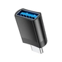 Перехідник UA17 USB-C M to USB F USB3.0 Black HOCO (6931474762016) - зменшене зображення 3