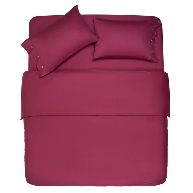 Простирадло Ardesto Mix&Match 100% бавовна, сатин бордовий 240х260 см (ART2426FSR) - зображення 1