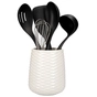 Кухонный набор KitchenAid Classic з керамічною підставкою 6 предметів чорний/білий (KQG561BXOBE) - уменьшенное изображение 1