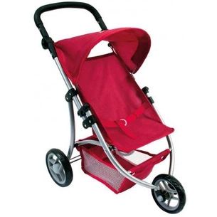 Коляска для ляльок Bino Трехколесная красная (82914) зображення 1