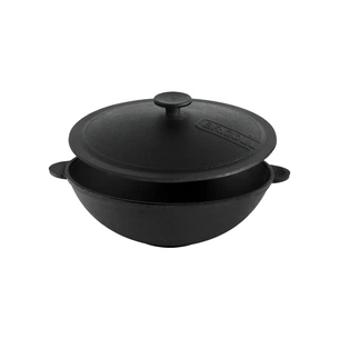 Сковорода Brizoll чавунна WOK з чавунною кришкою 4,7 л 300х103 мм (W30-1) зображення 1