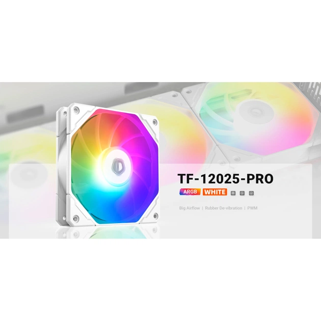 Кулер до корпусу ID-Cooling Вентилятор ID-Cooling TF-12025-Pro ARGB White (TF-12025-PRO-ARGB-WHITE) - зображення 7