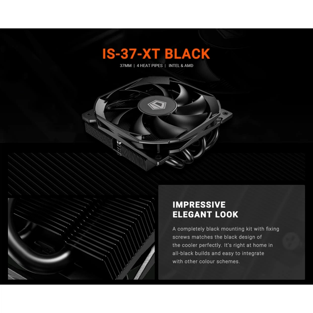 Кулер до процесора ID-Cooling IS-37-XT Black - зображення 9