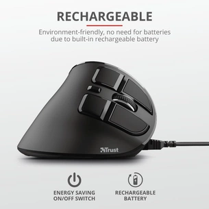 Миша бездротова Trust Voxx Rechargeable Ergonomic Black (23731) зображення 1