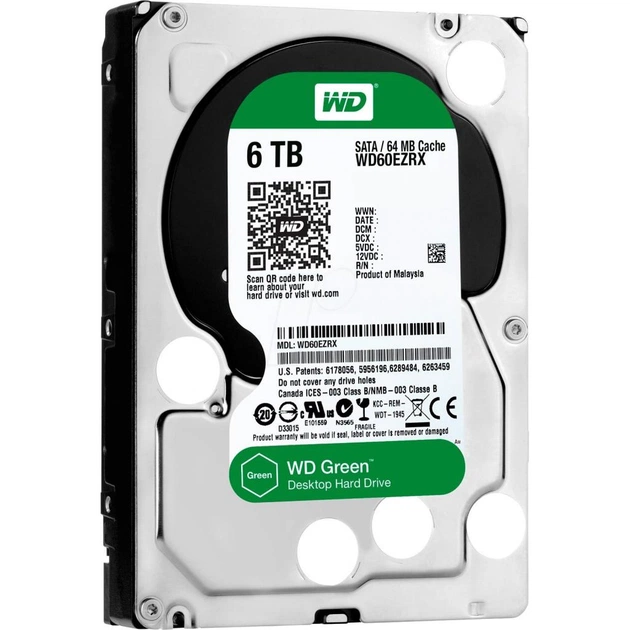 Жорсткий диск 3.5" 6TB WD (# WD60EZRX-FR #) - изображение 1