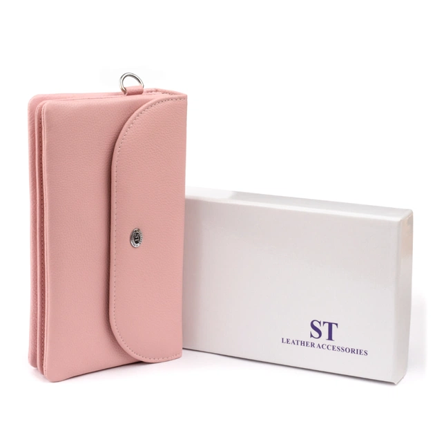 Гаманець ST Leather Зі шкіри Рожевий (19323) - зображення 10