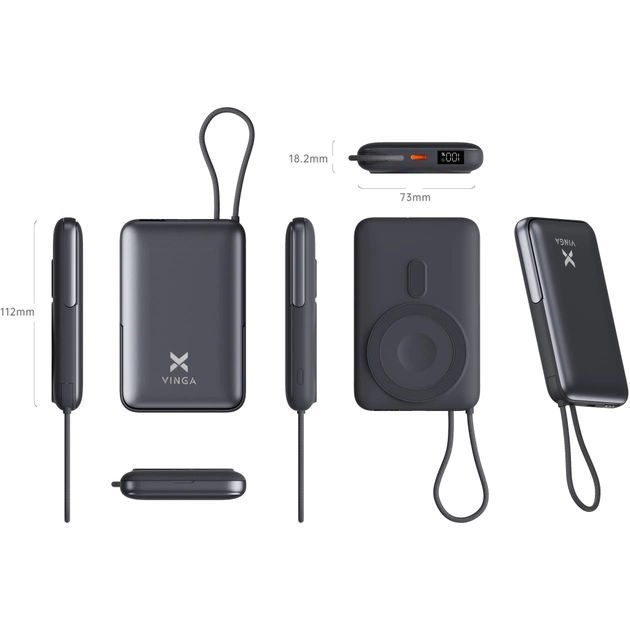 Батарея універсальна Vinga 10000 mAh 22.5W/15W/2.5W Wireless (VPBB1022WL) - зображення 5