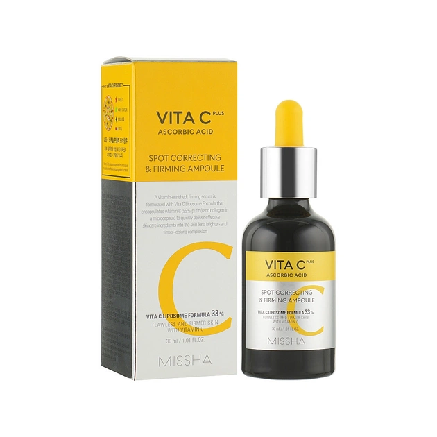 Сироватка для обличчя Missha Vita C Plus Spot Correcting & Firming Ampoule З вітамином С 30 мл (8809747923571) - изображение 1