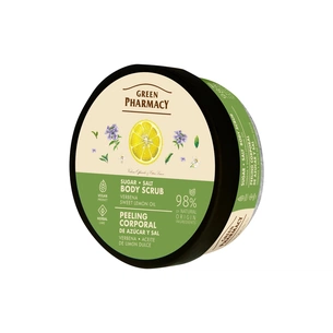 Скраб для тіла Green Pharmacy Цукрово-сольовий Вербена та олія солодкого лимону 200 мл (4823015945410) picture 1