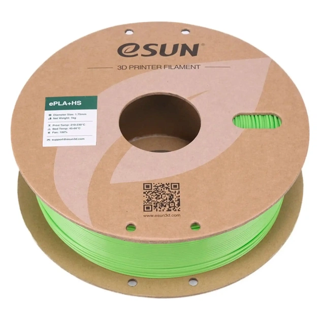 Пластик для 3D-принтера eSUN PLA+ NEON 1.75мм, 1кг, green (PLA+P175V1) - изображение 3