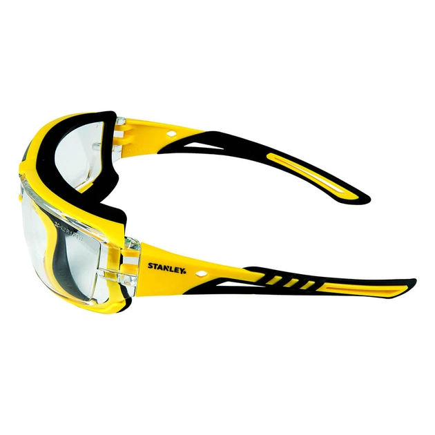 Защитные очки Stanley Rubber Gasket, прозрачные, поликарбонатные, с мягкими резиновыми дужками (SYE15-11D) - изображение 4