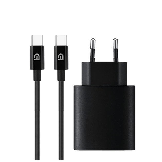 Зарядний пристрій Armorstandart ABMHJ83 20W USB-C Black + cable USB-C to USB-C (ARM77723) - изображение 1