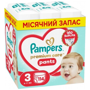 Підгузки Pampers Premium Care Pants Розмір 3 (6-11 кг) 114 шт (8006530320184) зображення 1