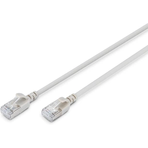 Патч-корд 0.5м, FTP, cat.6A, Sliim, AWG 32/7, Cu, LSZH, grey Digitus (DK-1632-A-005S) зображення 1