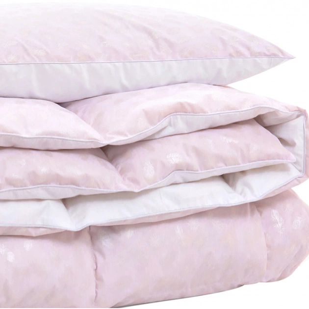 Ковдра MirSon Набір №2166 Bio-Pink Зима 90% пух 220х240 + подушка (2200003025507) - изображение 1