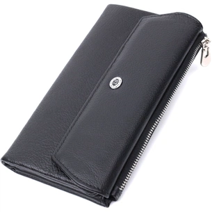 Портмоне ST Leather З натуральної шкіри Чорне (22698) изображение 1