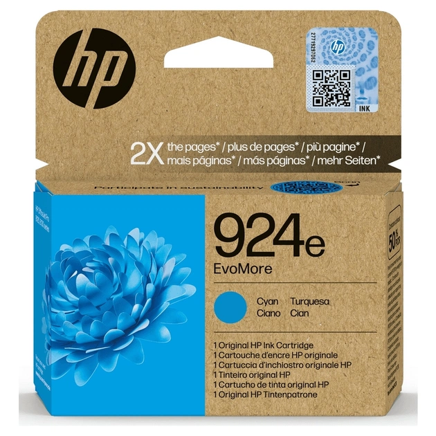 Картридж HP DJ No.924E XL Cyan (4K0U7NE) - зображення 1