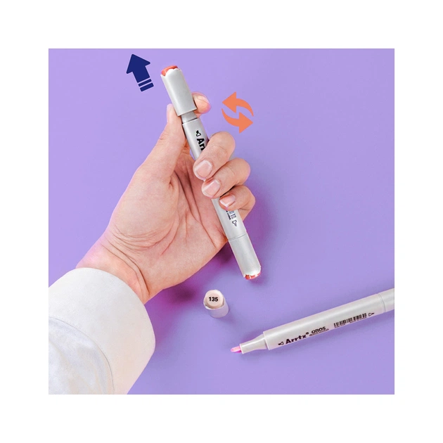 Художній маркер Arrtx спиртові Oros ASM-03-ACS1-02 12 кольорів (LC302789) - picture 7