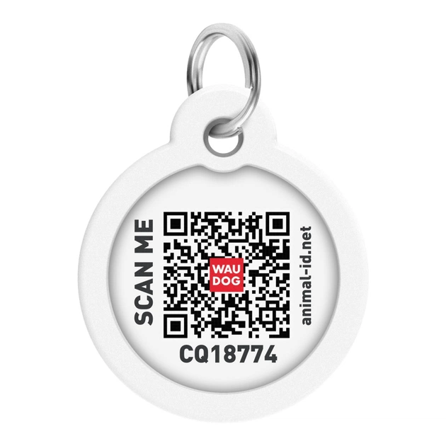 Адресник для животных WAUDOG Smart ID с QR паспортом "Вышиванка" круг 30 мм (230-4033) - изображение 3