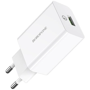 Зарядний пристрій BOROFONE BA21A White (BA21AW) зображення 1