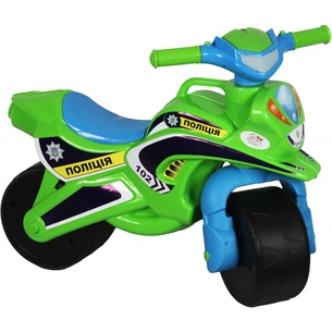 Біговел Active Baby Police музичний зелено-блакитний (0139-0152М) зображення 1