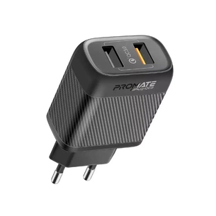 Зарядний пристрій Promate biplug-qc3.eu-bk зображення 1