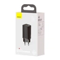 Зарядний пристрій Baseus 2xUSB 65W GaN (USB-C+USB-A) black (CCGAN2L-B01) - зменшене зображення 5