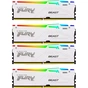 Модуль пам'яті для комп'ютера DDR5 128GB (4x32GB) 5600 MHz FURY Beast RGB White Kingston Fury (ex.HyperX) (KF556C40BWAK4-128) - зменшене зображення 1