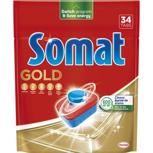 Таблетки для посудомийних машин Somat Gold 34 шт. (9000101577105/9000101808209) изображение 1