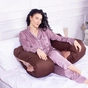 Подушка MirSon для вагітних та відпочинку Delicate Satin №8028 U-подібна Cappuccino (2200006178668) - preview 5