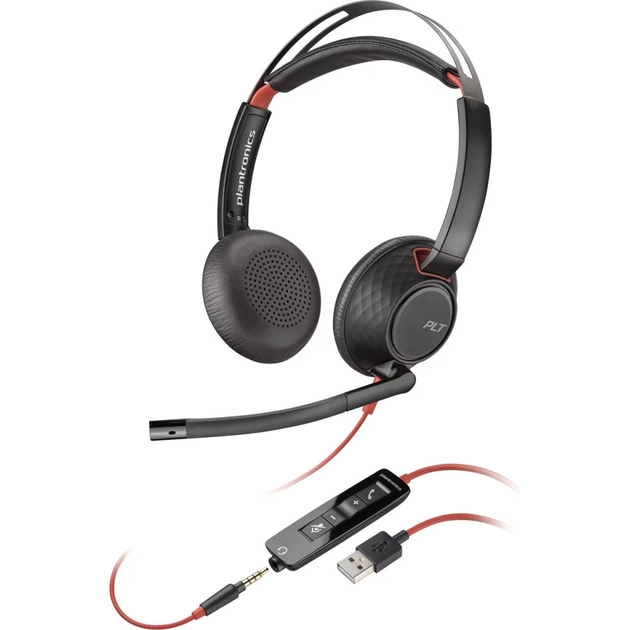 Навушники Poly BlackWire 5220 USB-A HS Stereo (80R97AA) - изображение 1